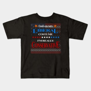 Halloween Costume Liberal really Conservative Kids T-Shirt